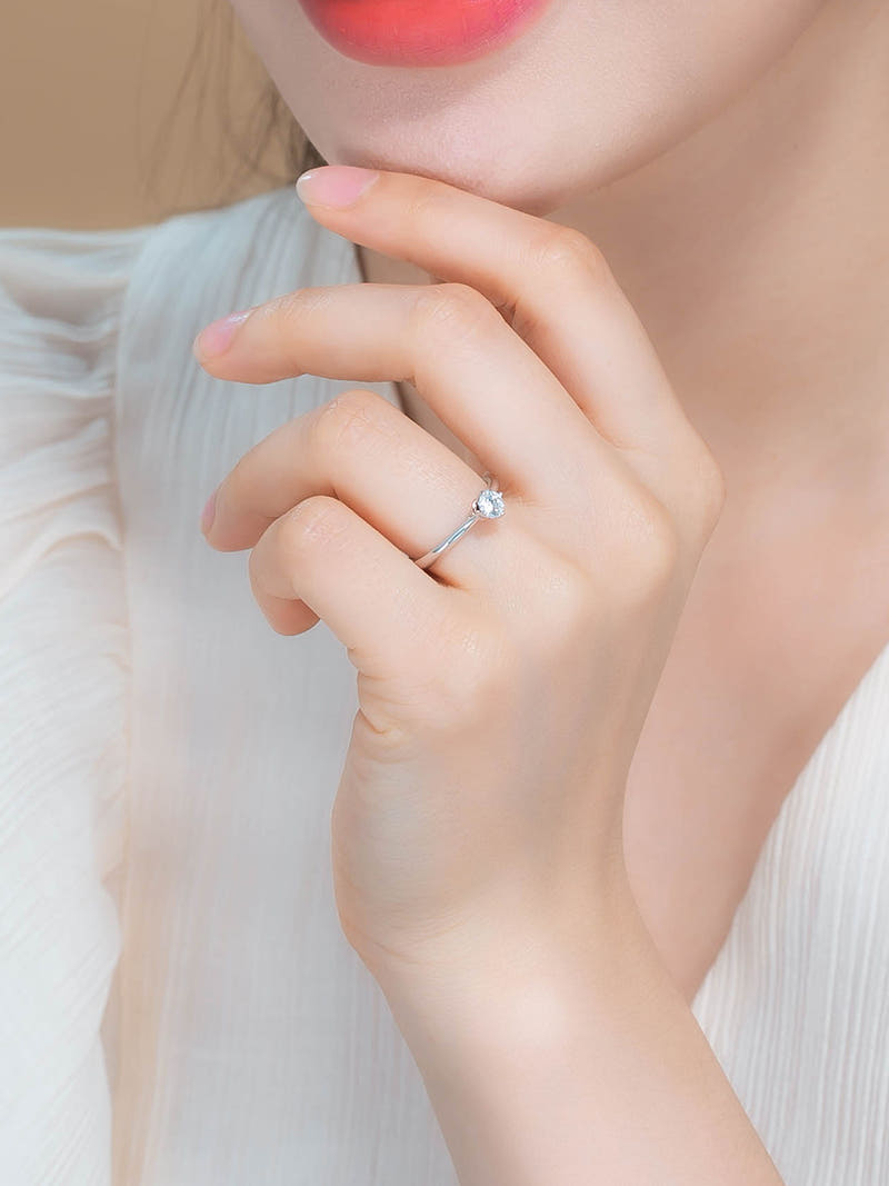 14K 베이직 3부 다이아몬드 프로포즈 반지