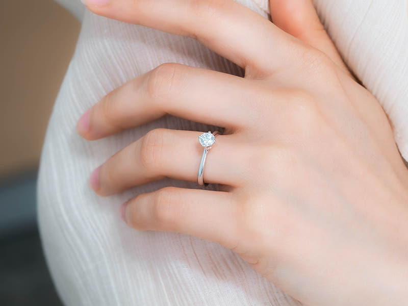 14K 베이직 5부 다이아몬드 프로포즈 반지