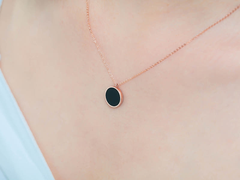 14K 블랙 오닉스 목걸이