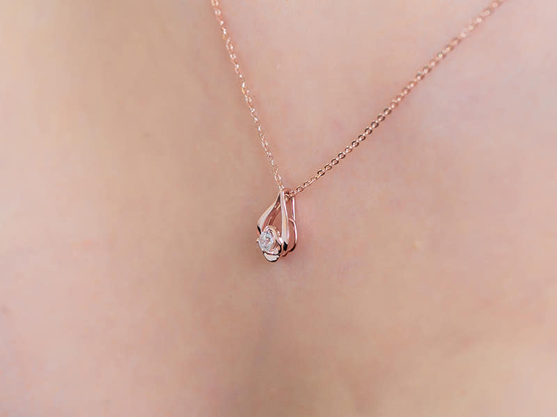 14K 마스카포네 1부 다이아몬드 프로포즈 목걸이