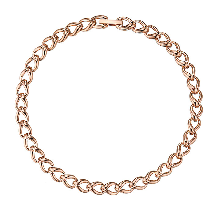 14k 볼드 모던 체인 팔찌 (중)