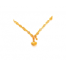 24K 순금 콘푸하트 목걸이 18.75g (5돈) 18k장식별도