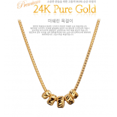 24K 순금 무벌체인목걸이 11.25g (3돈) 18k장식별도