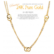 24K 순금 오니엘 목걸이 11.25g (3돈) 18k장식별도