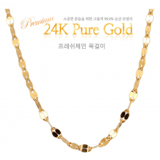 24K 순금 프레쉬 체인목걸이 11.25g (3돈) 18k장식별도
